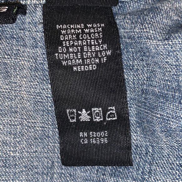 Vintage DKNY Jeans Denim Jacket Medium Y2K Mid Blue Peplum Trucker Womens - Picture 13 of 13